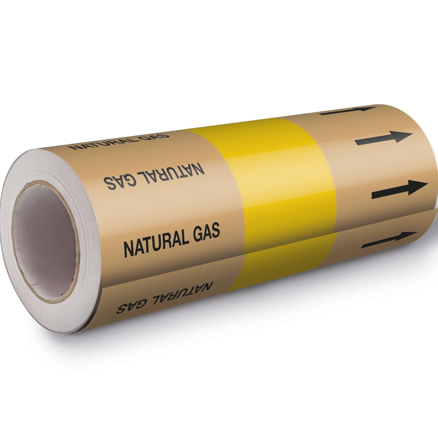 BS1710 Premium 8 Year Pipe Marking Roll - Natural Gas