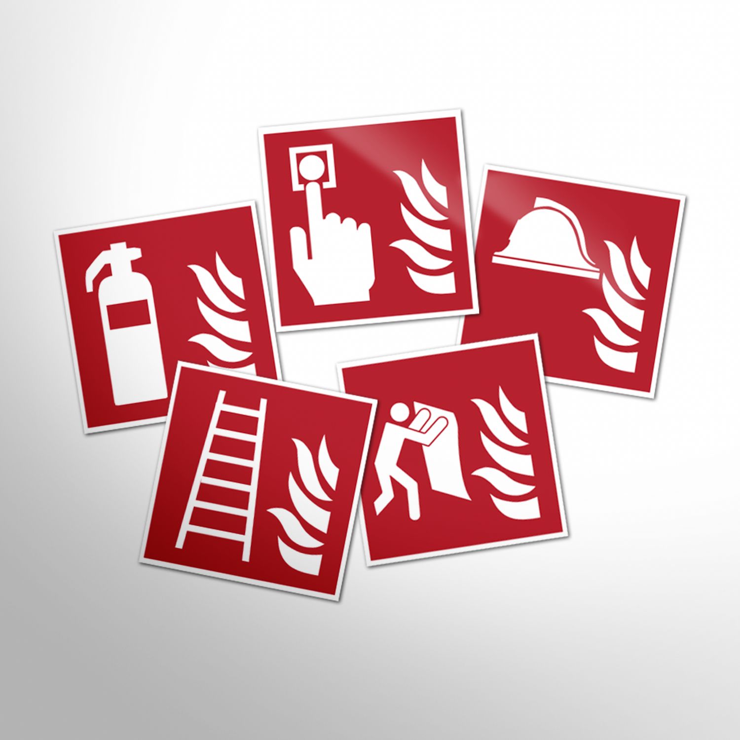 BS EN ISO 7010 | Fire equipment & Fire Action Signs | 5 Pack Mix 'n' Match
