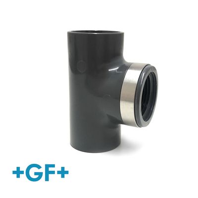 GF PVCU Metric Plain x BSP Thread Tee