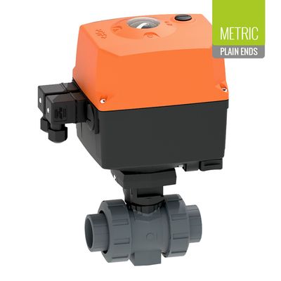 GF PVC-U Electric Actuated Ball Valve Metric