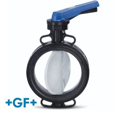 GF 565 Wafer-Style Butterfly Valve with Manual Lever