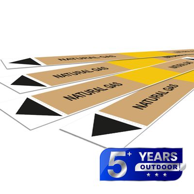 Individual Adhesive Pipe Markers for Gases