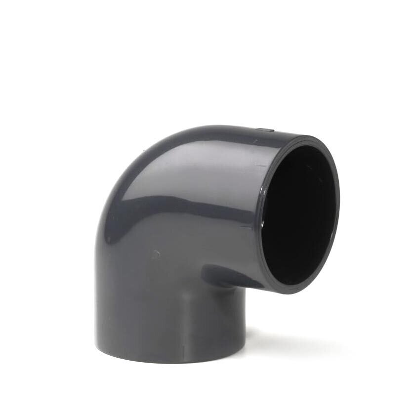 3" PVC 90˚ Elbow Plain 15 Bar Pressure Pipe Fitting - Grey UPVC