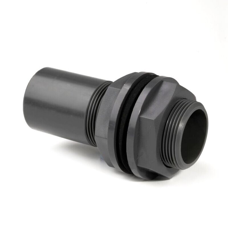 1 1/2 1 1/2" PVC Tank Connector Plain x Thread