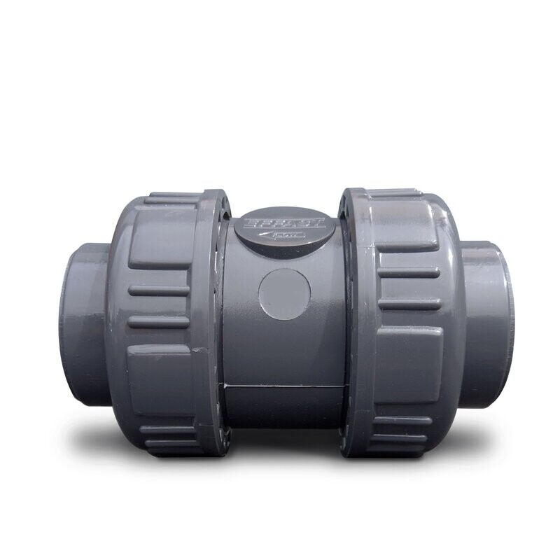 1" PVC U Check Valve PTFE Spring & EPDM Seals