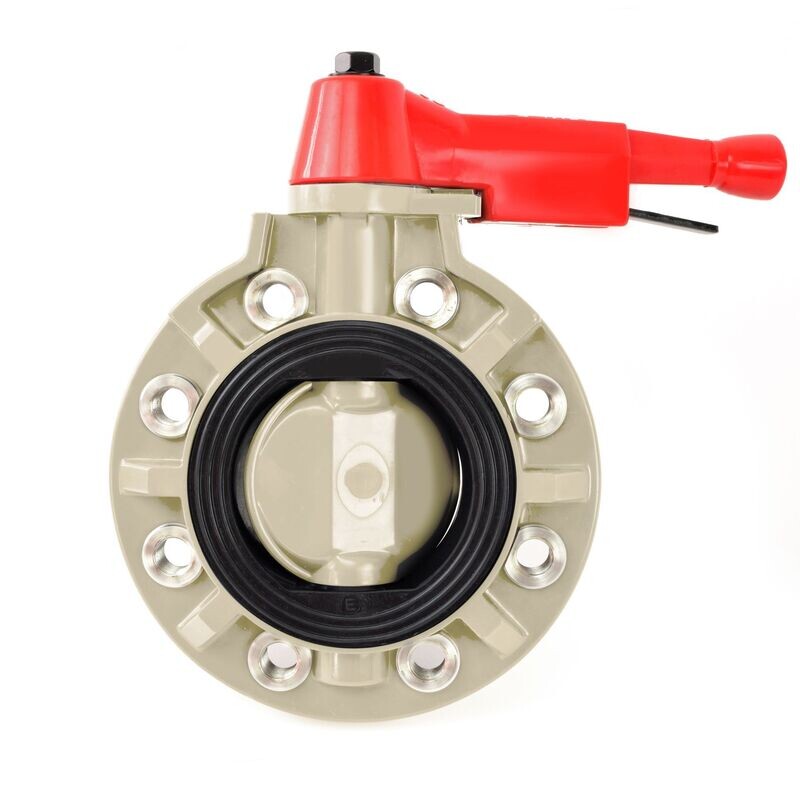 75mm | 2 1/2" Polypropylene SAFI Butterfly Valve | DN65 | EPDM / FPM | PN10/PN16 or ANSI