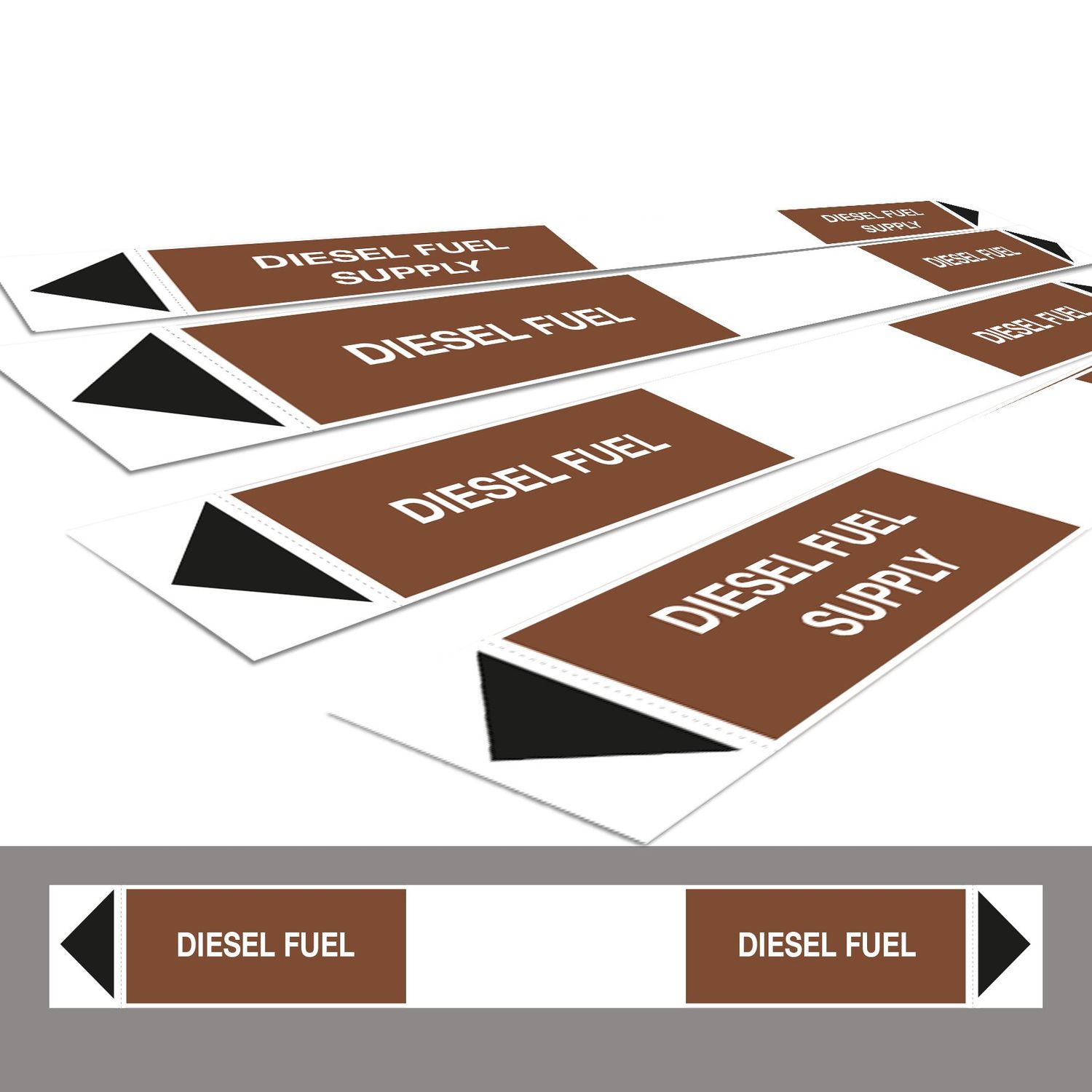 BS1710 Individual Pipe Markers for Diesel
