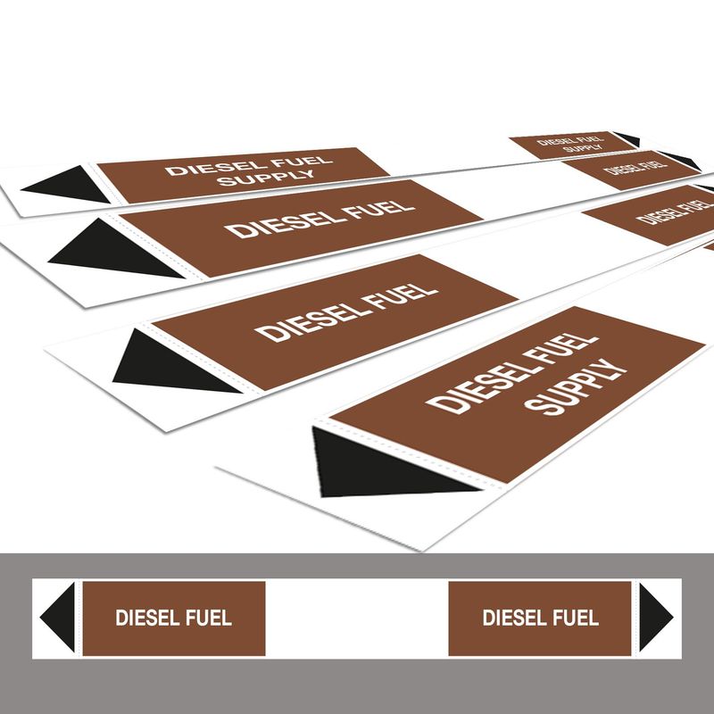 BS1710 Individual Pipe Markers for Diesel