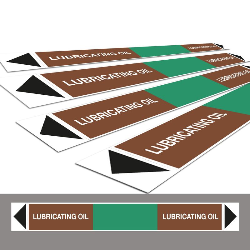 BS1710 Individual Pipe Markers for Lubricating Oil