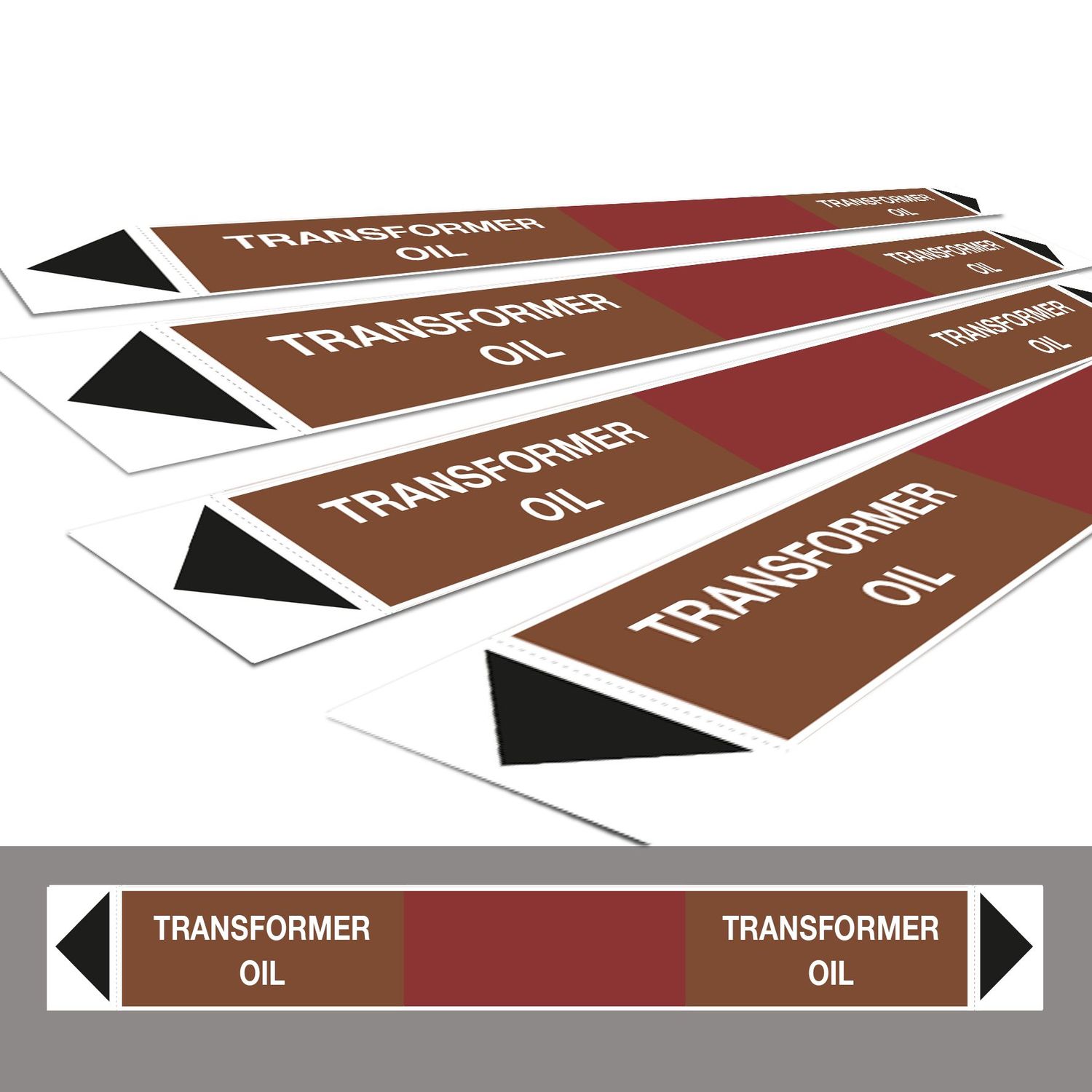 BS1710 Individual Pipe Markers for Transformer Oil