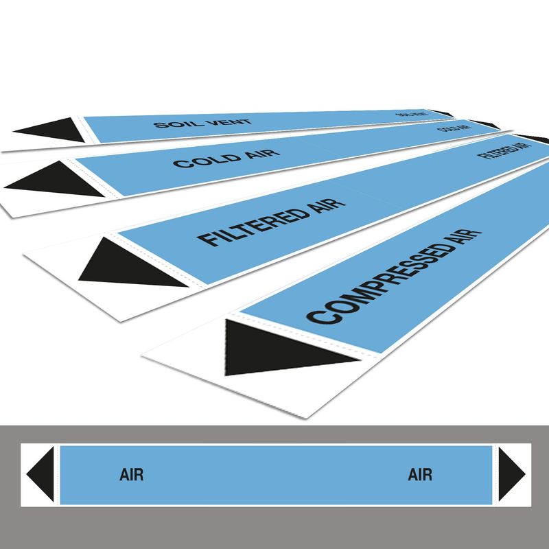 BS1710 Individual Pipe Markers for Air