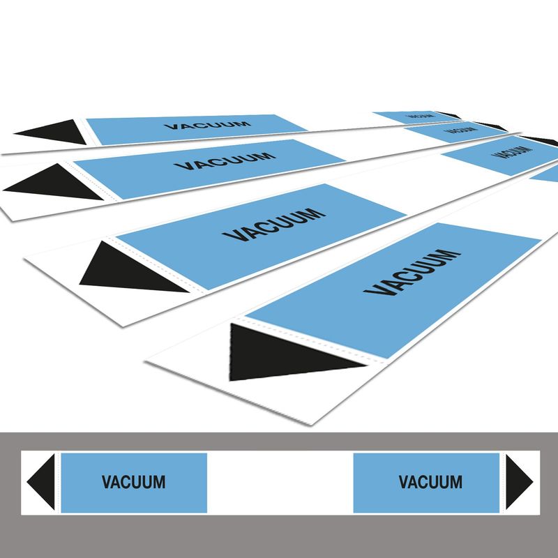 BS1710 Individual Pipe Markers for Vacuum