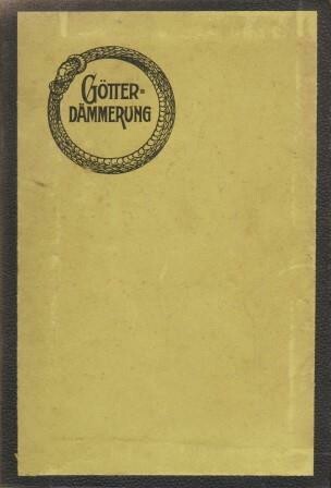 ​WAGNER, RICHARD: Götterdämmerung. Partitur