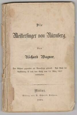 ​WAGNER, RICHARD: Die Meistersinger von Nürnberg. Textbuch