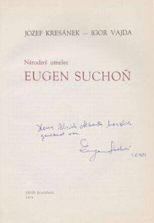 ​SUCHON - KRESÁNEK, JOZEF & IGOR VAJDA: Národny umelec Eugen Suchon