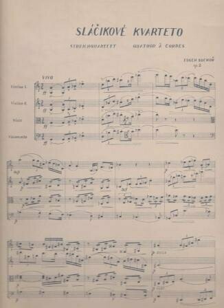 ​SUCHON, EUGEN: Slácikové Kvarteto. Streichquartett. Quatuor à cordes. Op. 2.