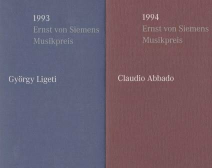 SIEMENS - Ernst von Siemens Musikpreis. 5 Hefte SIEMENS - Ernst von Siemens Musikpreis. 5 Hefte