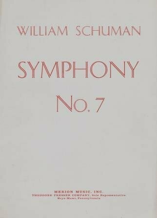 ​SCHUMAN, WILLIAM: Symphony No. 7. Studienpartitur