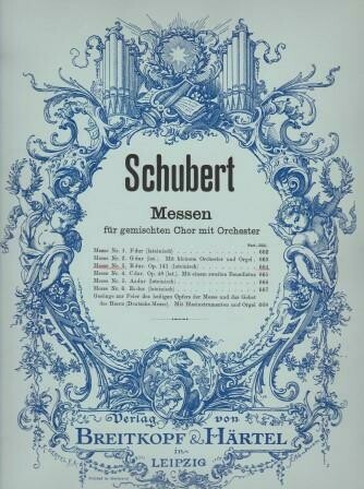 ​SCHUBERT, FRANZ: [D 324] Messe (in B). Partitur