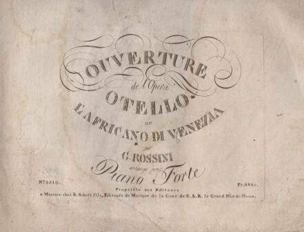 ​ROSSINI, G.: Ouverture de l'Opera Otello ou L'Africano di Venezia