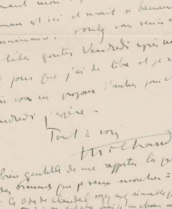 ​MILHAUD, DARIUS (1892-1974): Eigenhändiger Brief