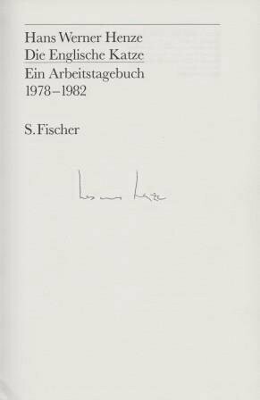 ​HENZE, HANS WERNER: Die Englische Katze