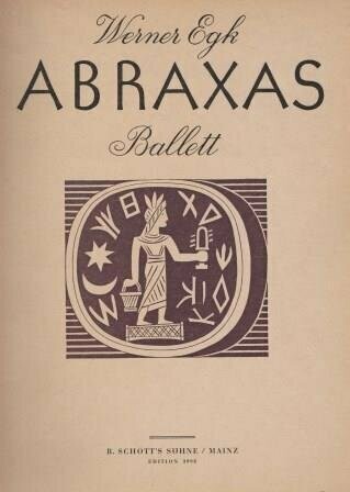 ​EGK, WERNER: Abraxas. Klavierauszug