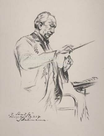 STRAUSS, RICHARD (1864-1949) - Lithographie von Ernst Schaumann