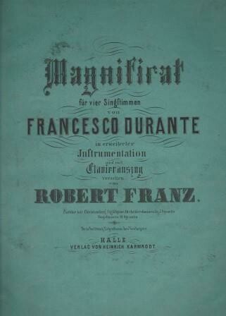 ​DURANTE, FRANCESCO: Magnificat für vier Singstimmen