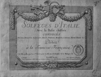 ​LEVESQUE, [PIERRE] & [JEAN-LOUIS] BÊCHE (Hrsg.): Solfèges d'Italie
