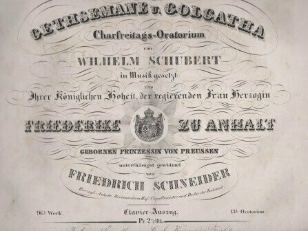 ​SCHNEIDER, FRIEDRICH: Gethsemane u. Golgatha. Erstausgabe