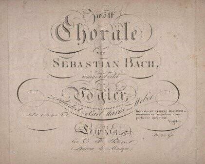 ​BACH, JOHANN SEBASTIAN: Zwölf Choräle von Sebastian Bach