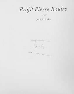 ​BOULEZ, PIERRE (1925-2016): Signiertes Programmbuch