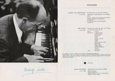 ​SERKIN, RUDOLF (1903-1991): Signiertes Konzertprogramm