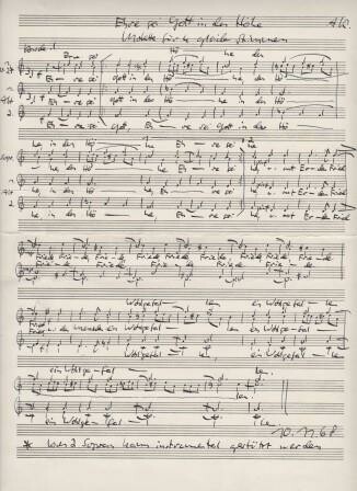 KOERPPEN, ALFRED (1926-2022): Eigenhändiges Musikmanuskript