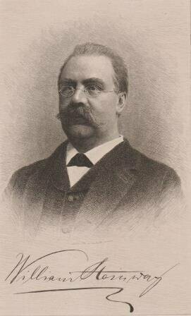 ​STEINWAY, WILLIAM (1835-1896) - Brustbild mit faksimilierter Unterschrift