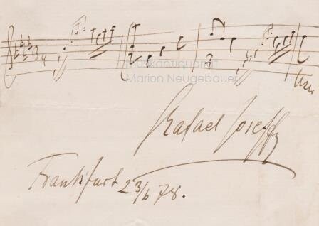 ​JOSEFFY, RAFAEL (1852-1915): Eigenhändiges musikalisches Albumblatt