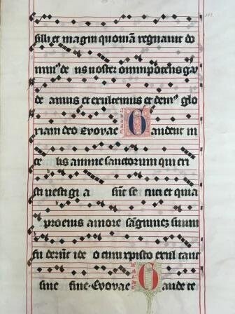 ​HANDSCHRIFT - Pergamentnotenblatt [16./17. Jh.]