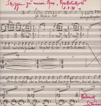 ​SUTERMEISTER, HEINRICH (1910-1995): Eigenhändiges musikalisches Skizzenblatt