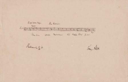 ​ABT, FRANZ (1819-1885): Eigenhändiges musikalisches Albumblatt
