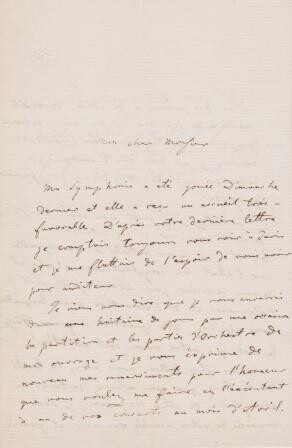 ​ROSENHAIN, JACOB (1813-1894): Eigenhändiger Brief mit Unterschrift. Paris 3.3.1858