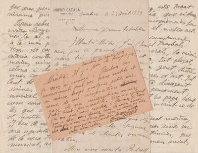 ​MILLET, LLUIS (1867-1941): Zwei eigenhändige Briefe