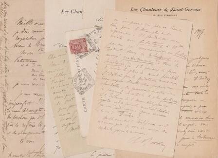 ​BORDES, CHARLES (1863-1909): 5 eigenhändige Briefe
