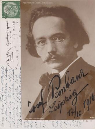 PEMBAUR, JOSEF (1875-1950): Eigenhändige Postkarte
