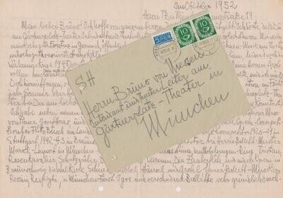 ​PETERS, RUDOLF (1902-1962): Eigenhändiger Brief
