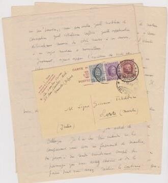 ​VAN DEN BORREN, CHARLES (1874-1966): Eigenhändiger Brief mit Unterschrift