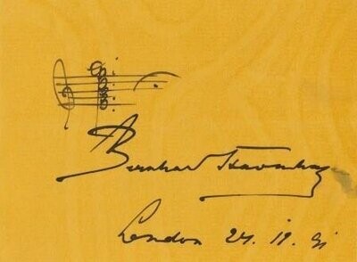 ​STAVENHAGEN, BERNHARD (1862-1914): Eigenhändiges musikalisches Albumblatt mit Namenszug
