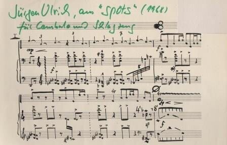 ​ULRICH, JÜRGEN (1939-2007): Eigenhändiges musikalisches Albumblatt