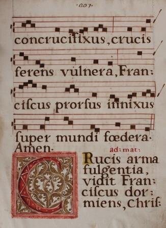 ​NOTENBLATT - Handschrift.  [Frankreich Ende 17./18. Jh.]