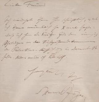 PFITZNER, HANS (1869-1949): Eigenhändiger Brief mit Unterschrift